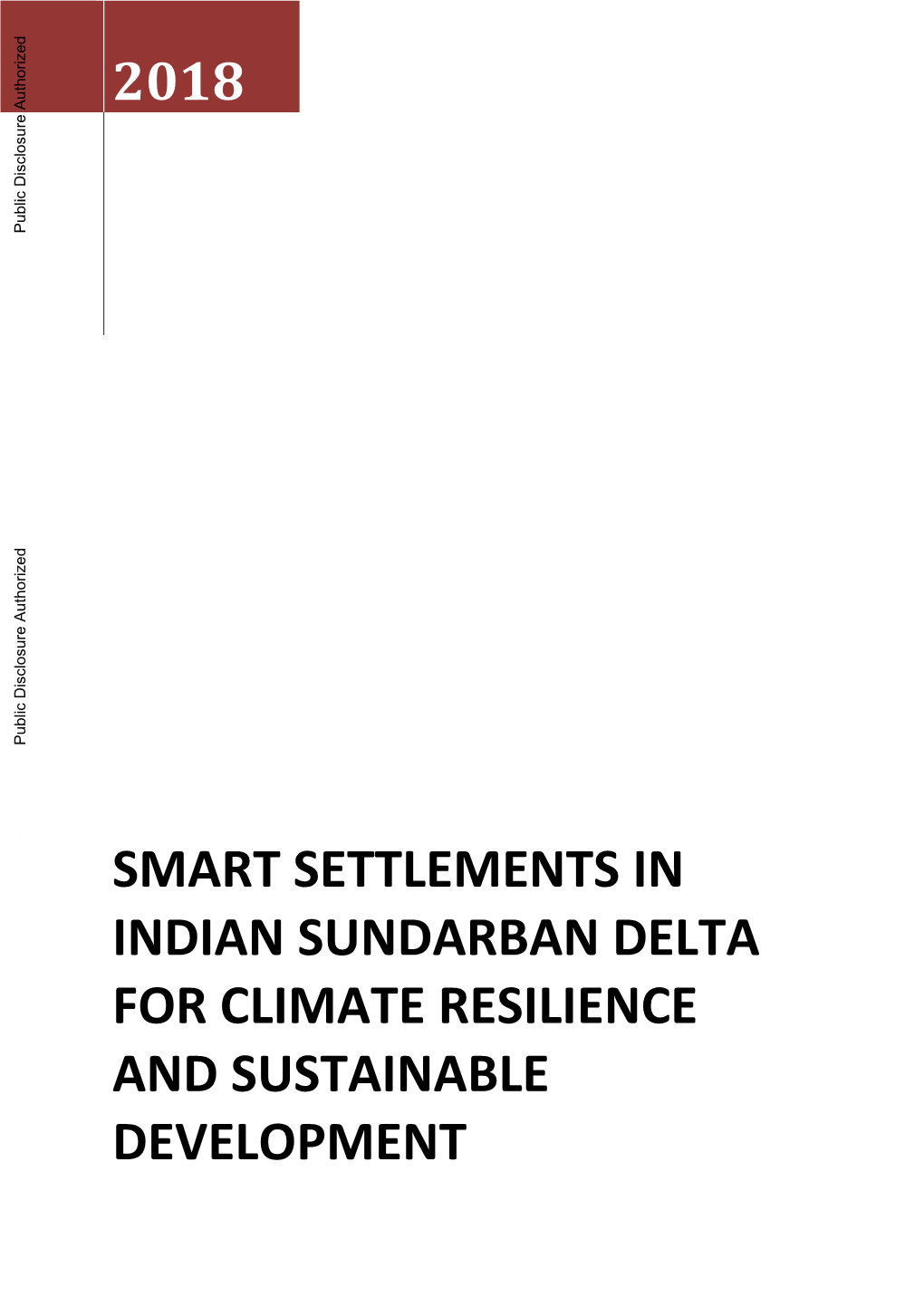 2018 Smart Settlements in Indian Sundarban