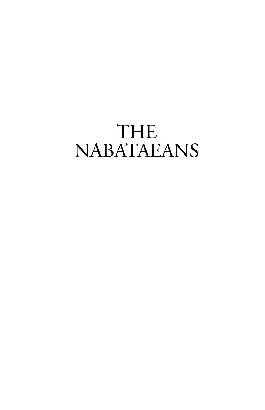 The Nabataeans