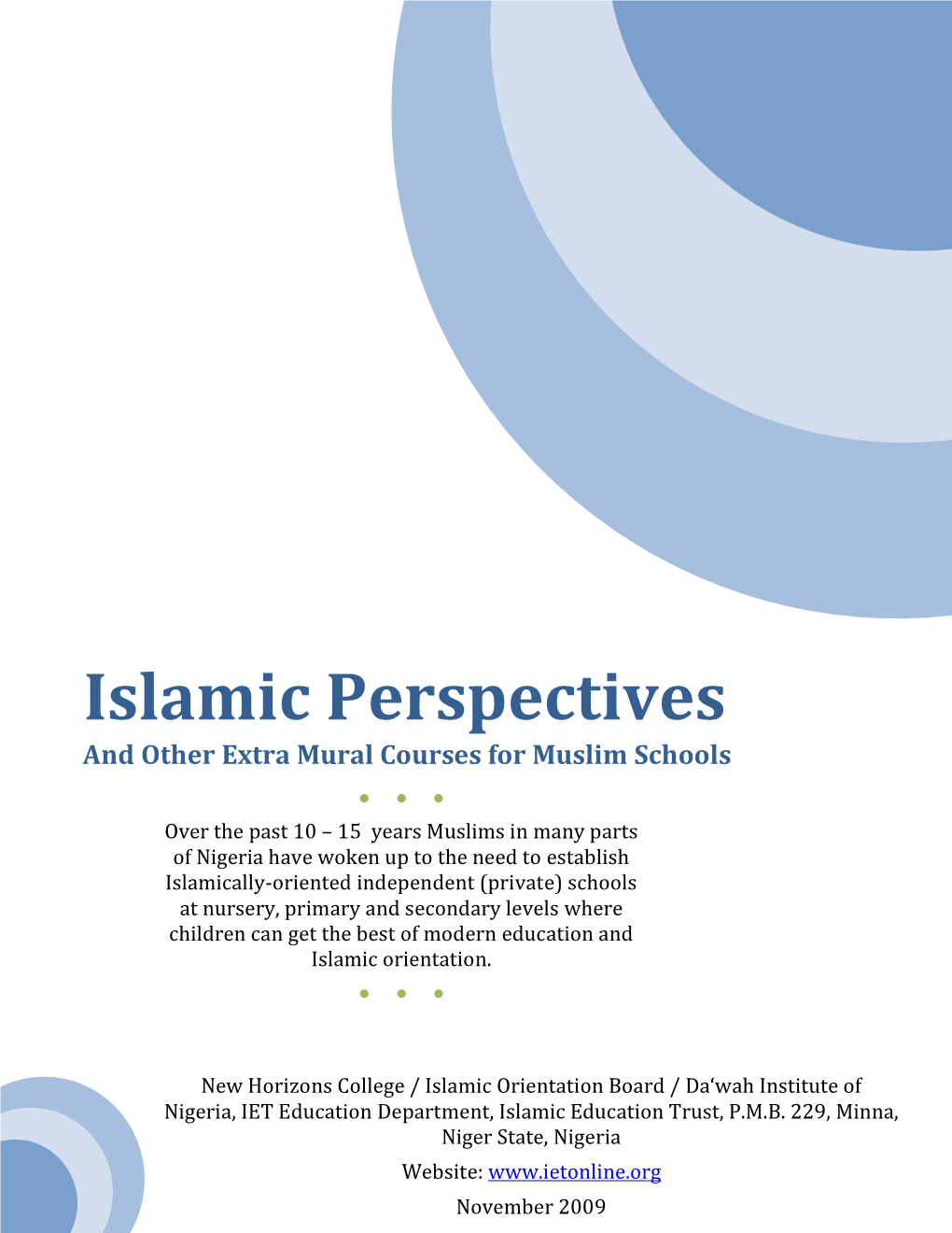 Islamic Perspectives