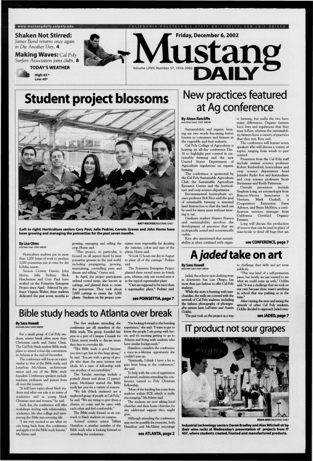 Mustang Daily, December 6, 2002