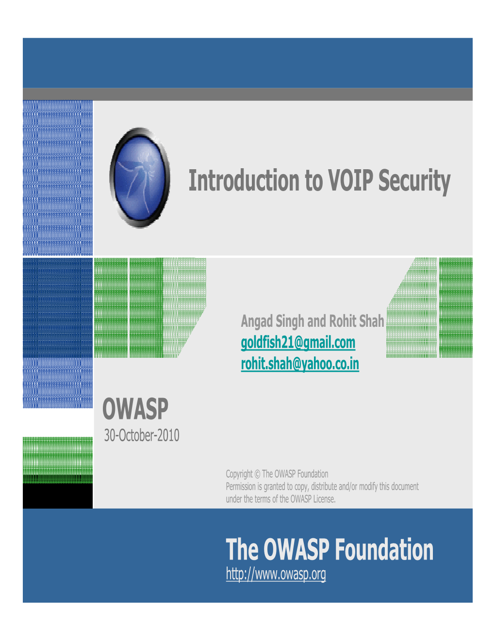 Introduction to VOIP Security