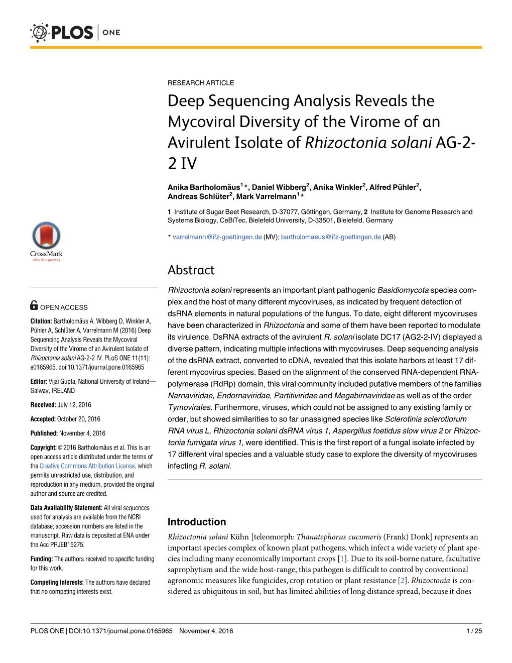 Rhizoctonia Solani AG-2- 2 IV