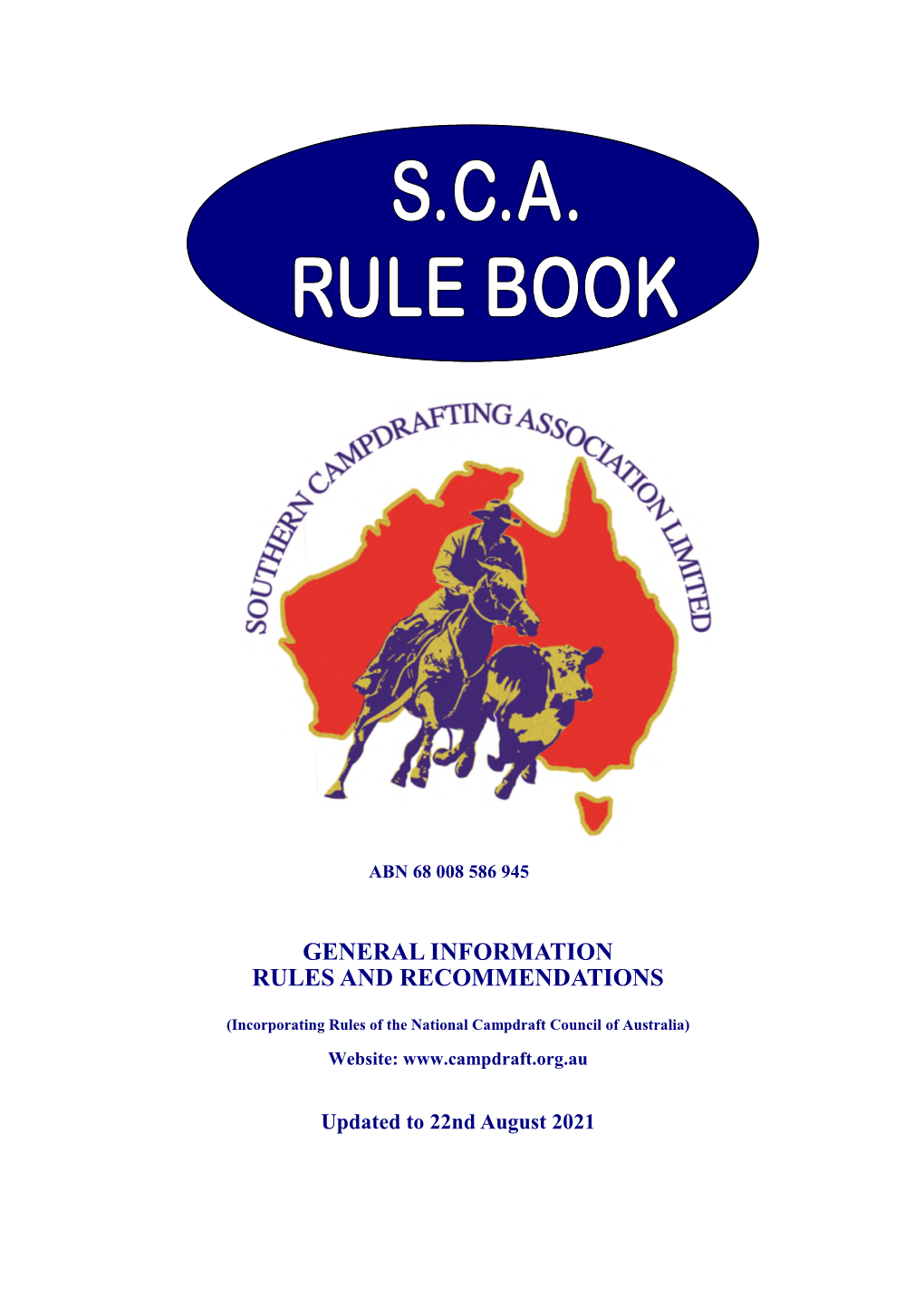SCA Rule Book Coverfull Page.Pub