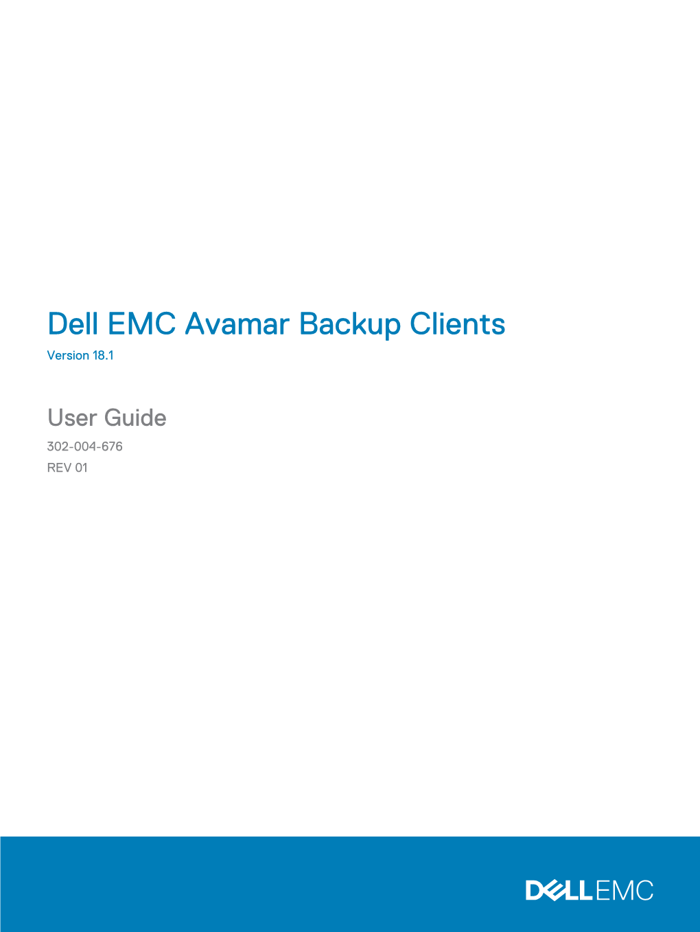 Dell EMC Avamar Backup Clients User Guide