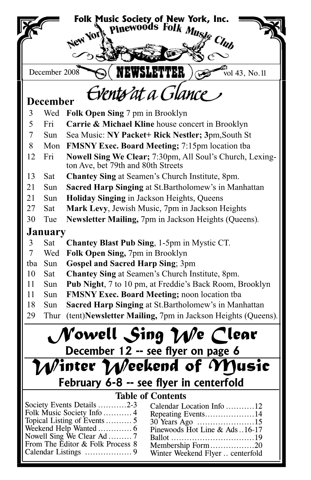 Nowell Sing We Clear Winter Weekend of Music