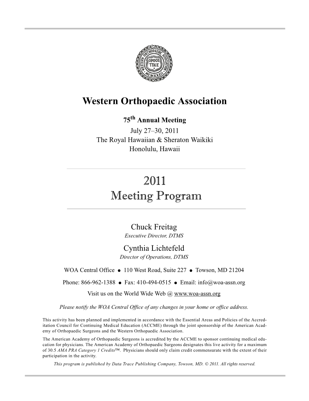 2011 Meeting Program