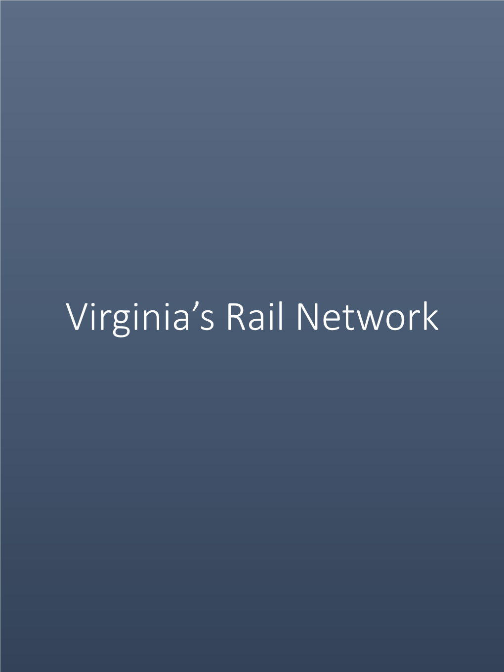Virginia's Rail Network