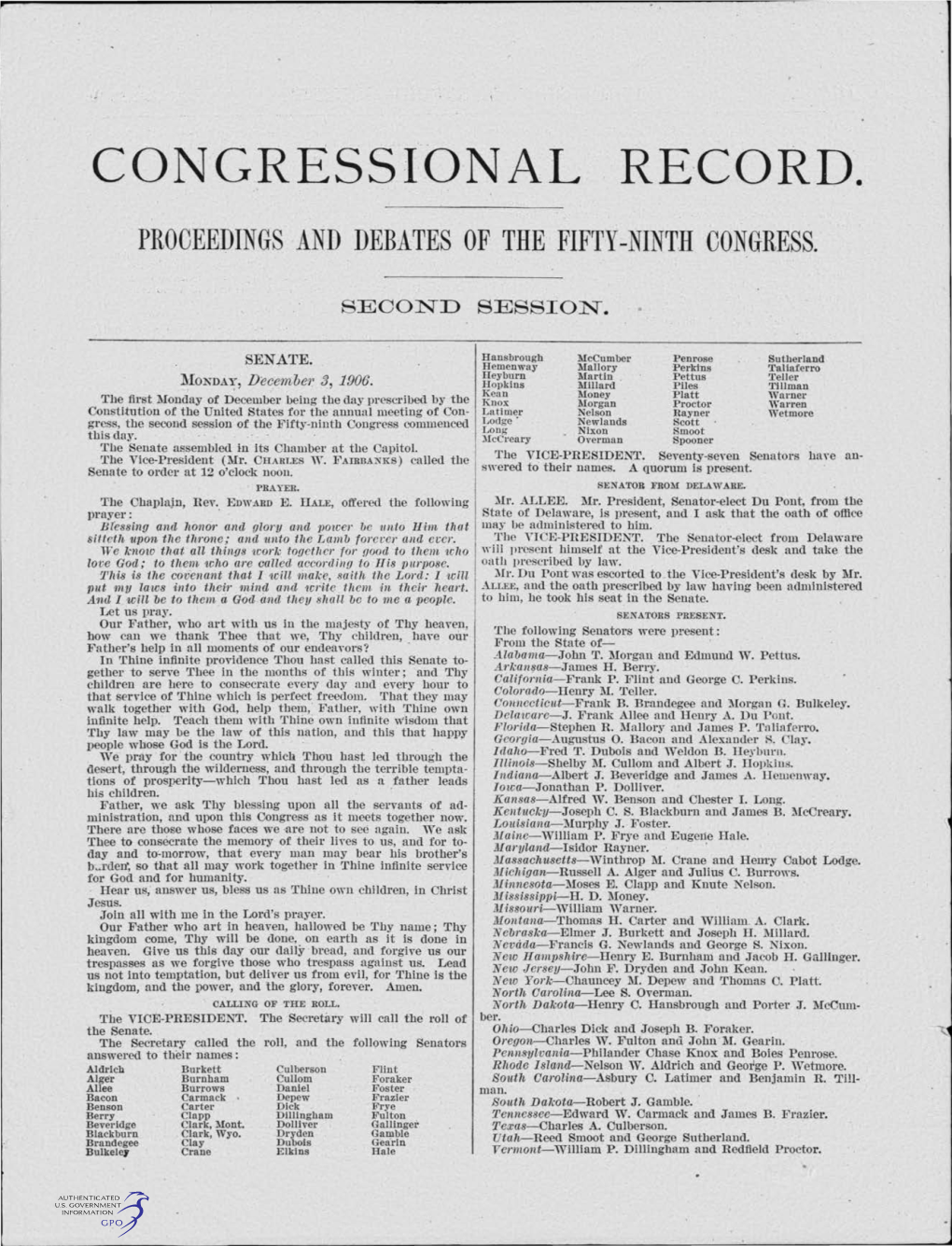 Congressional RECORD