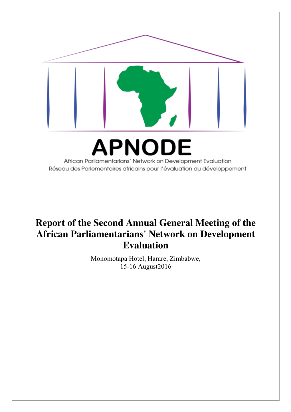 Report of the Second Annual General Meeting of the African Parliamentarians' Network on Development Evaluation