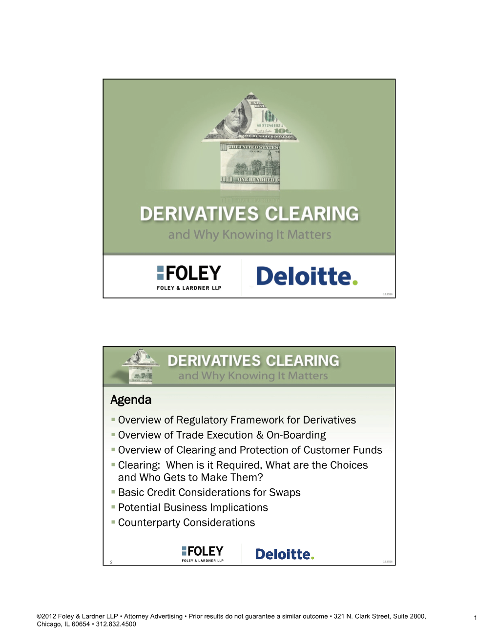 Presentation Focuses on Swaps and the CEA Derivatives Regulatory Framework