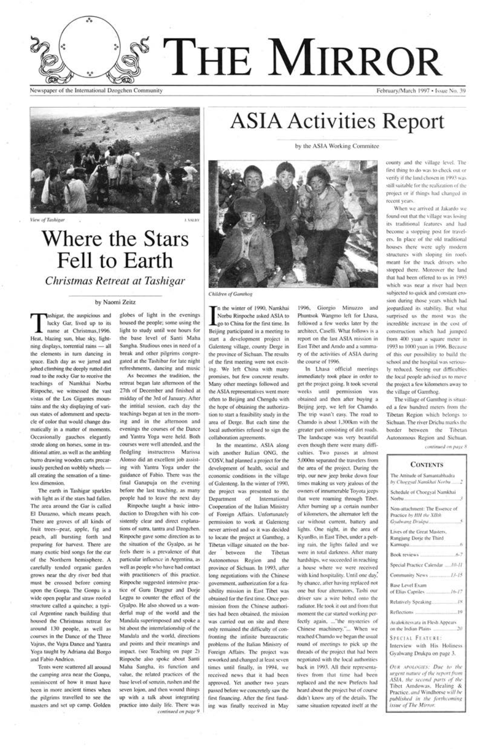 Where the Stars Fell to Earth ASIA Activities Report