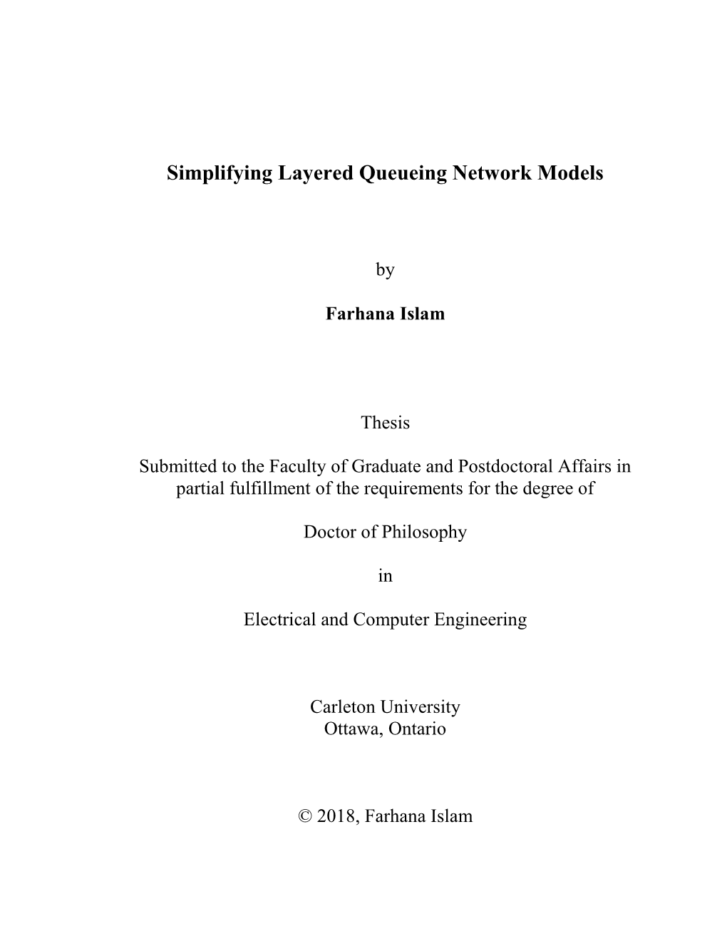 Simplifying Layered Queueing Network Models