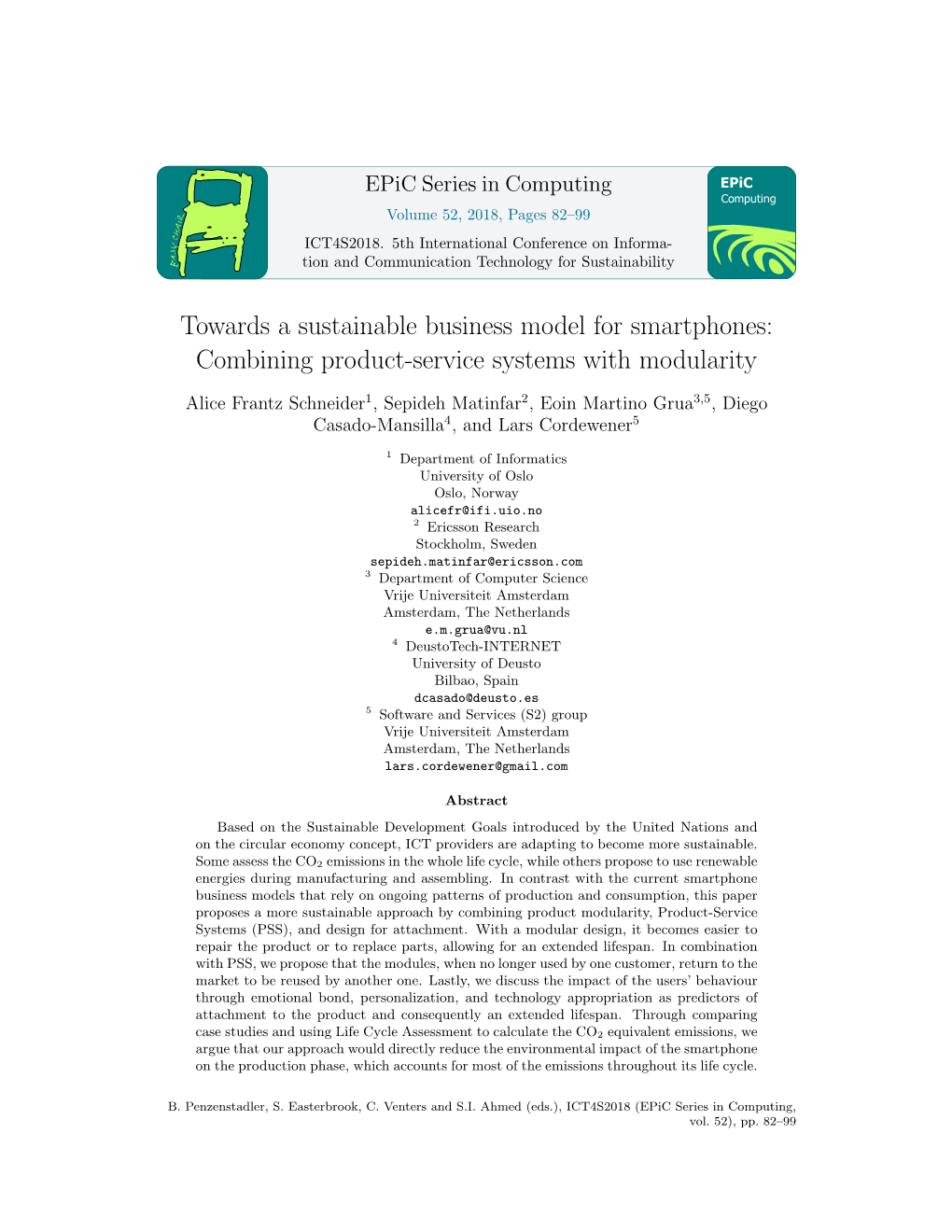 Towards a Sustainable Business Model for Smartphones: Combining Product-Service Systems with Modularity