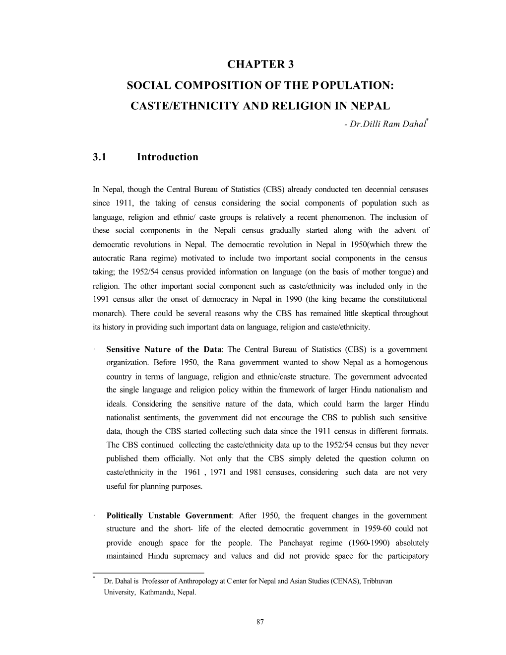 Chapter 03 Social Composition of the Population