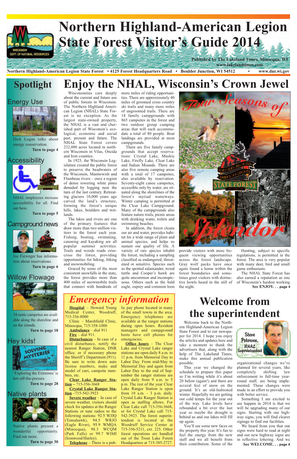 NHAL State Forest Visitor's Guide 2014