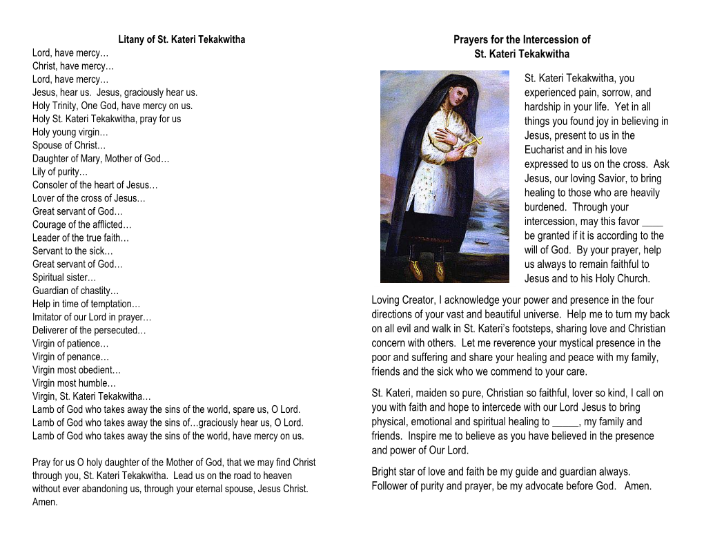 Litany and Intercessory Prayer