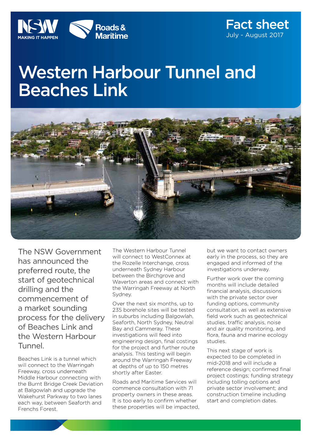 Western Harbour Tunnel and Beaches Link
