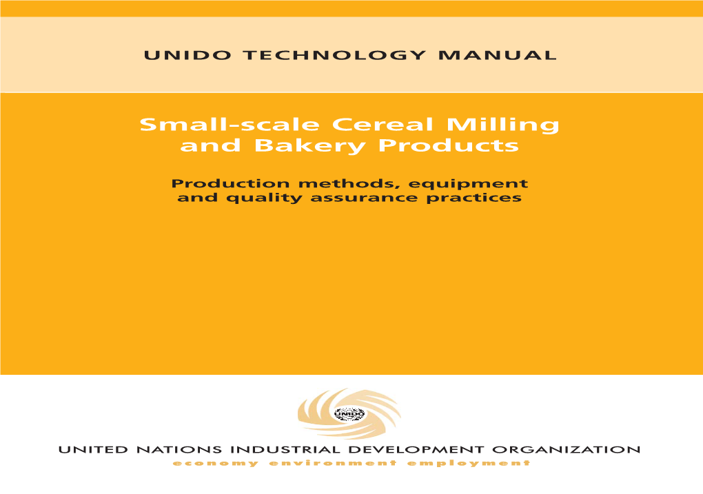 Small-Scale Cereal Milling and Bakery Products