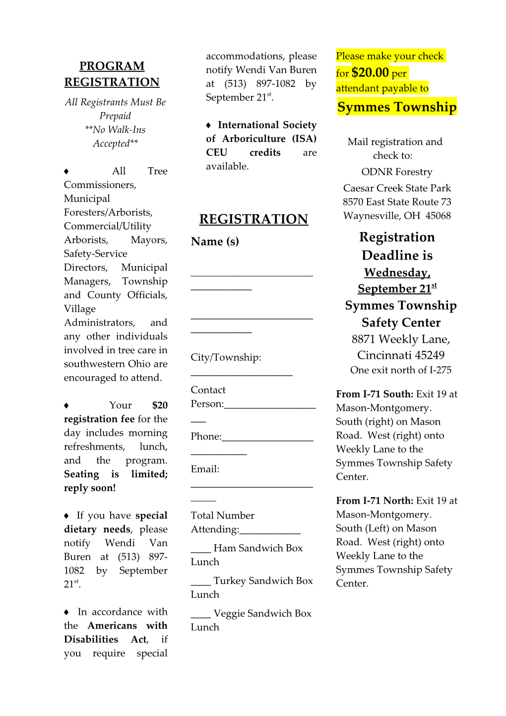 Program Registration