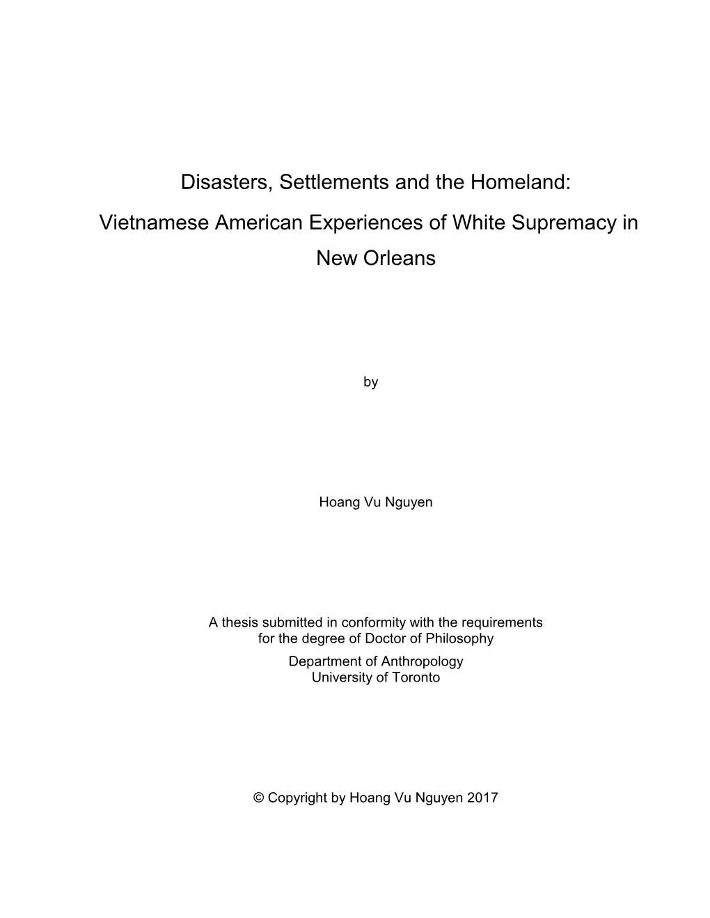 Vietnamese American Experiences of White Supremacy in New Orleans
