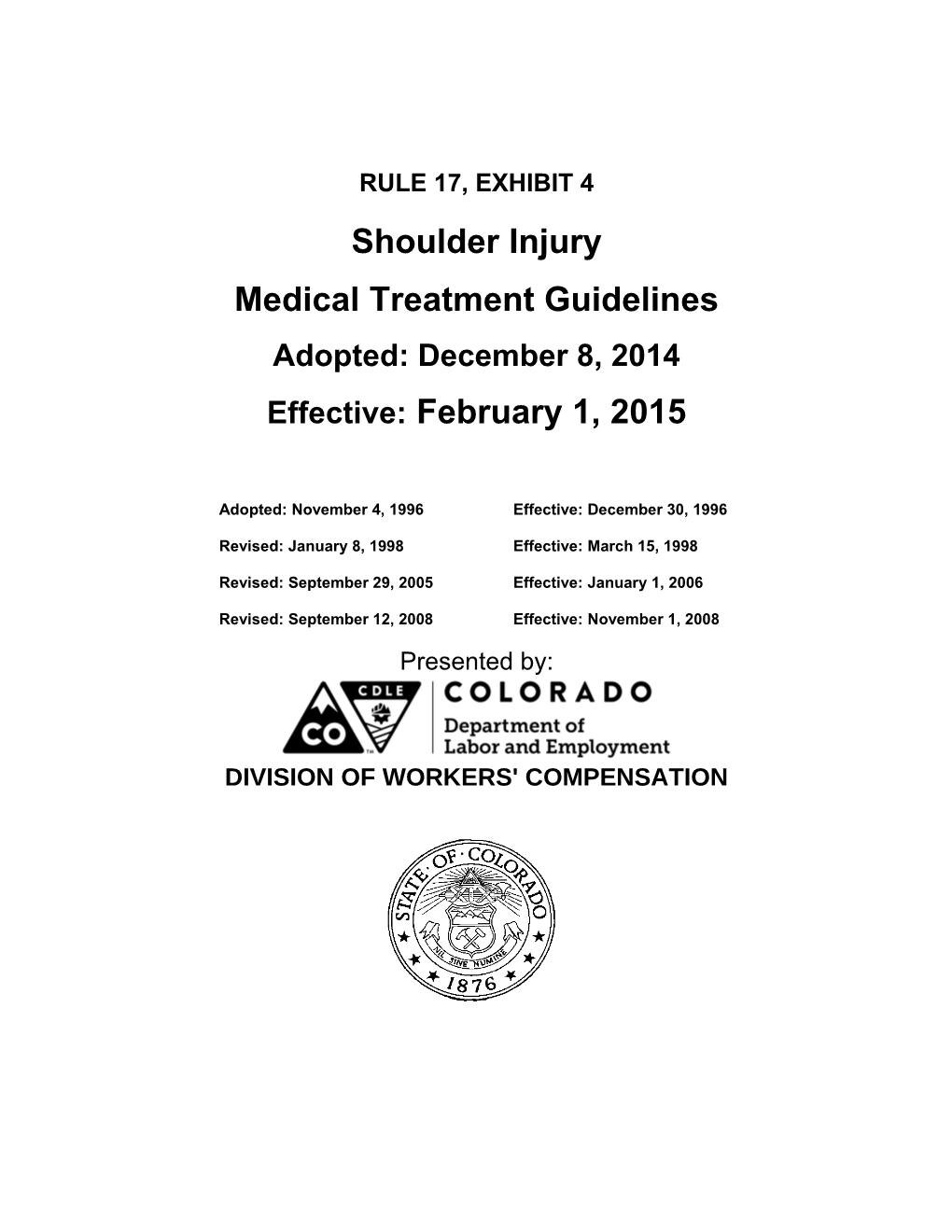 Medical Treatment Guidelines