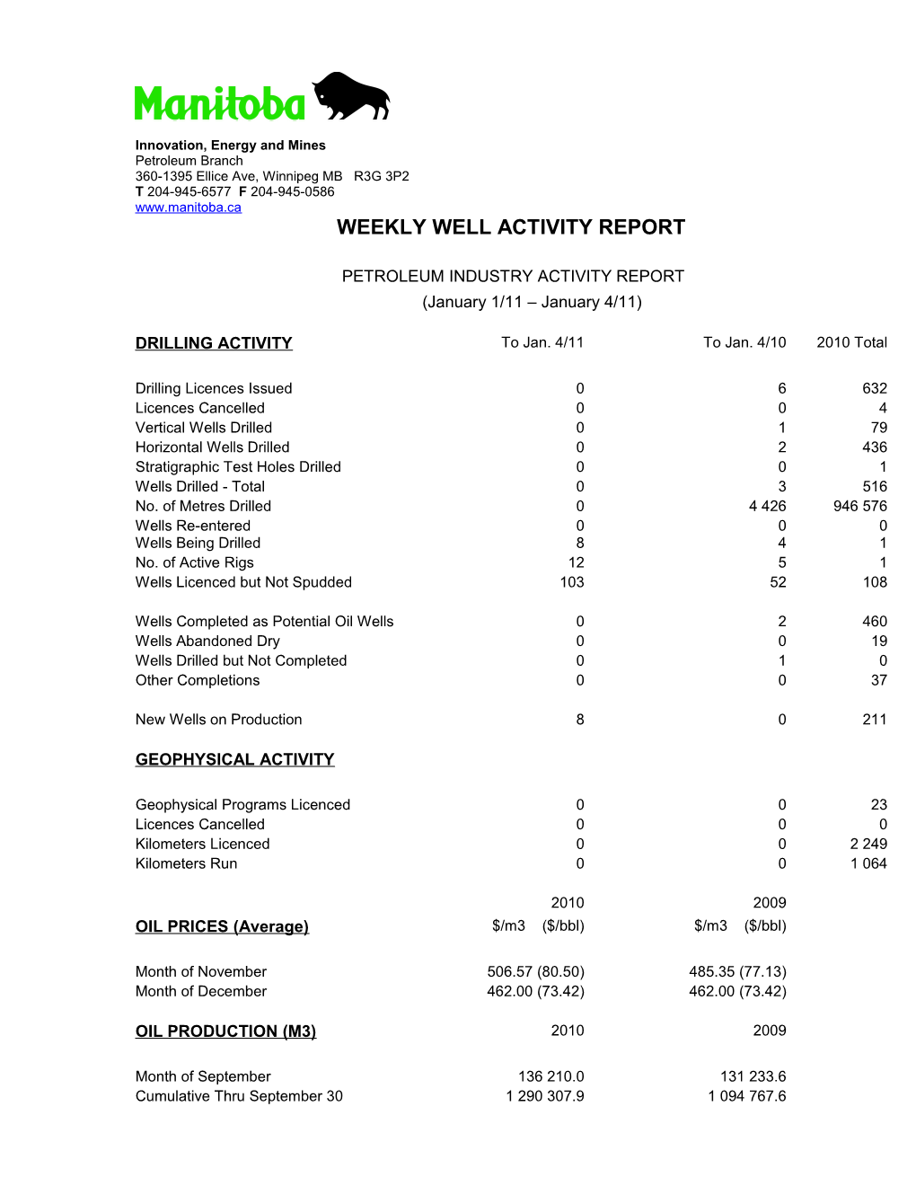 Weekly Well Activity Report s4