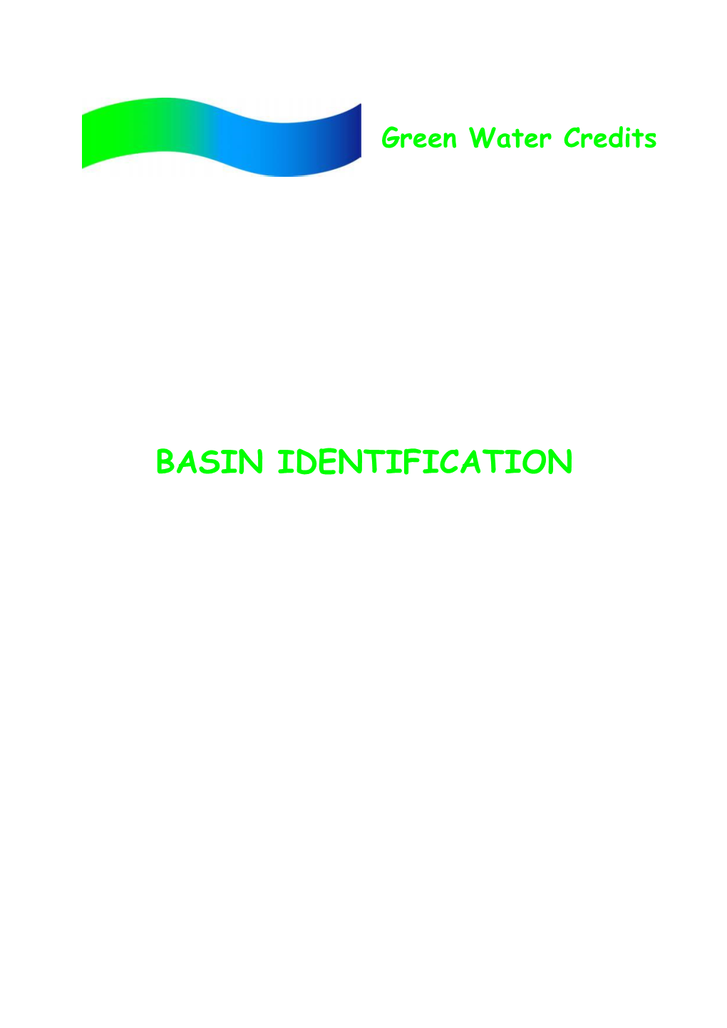 Green Water Credits: Basin Identification