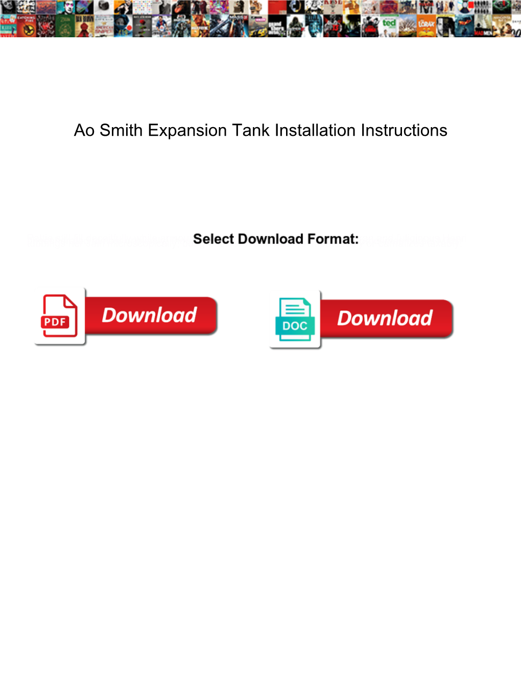 Ao Smith Expansion Tank Installation Instructions