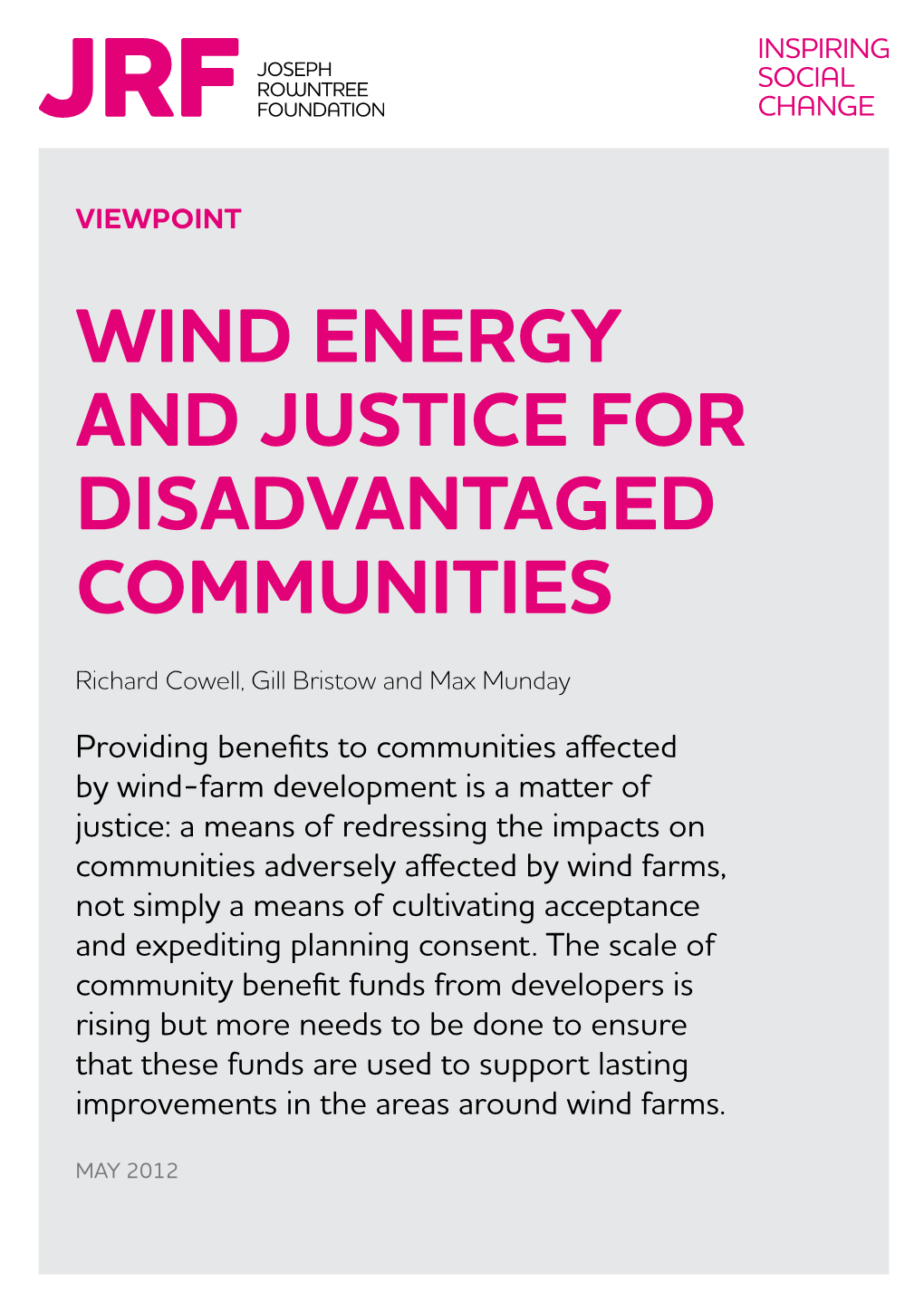 Wind Energy and Justice for Disadvantaged Communities