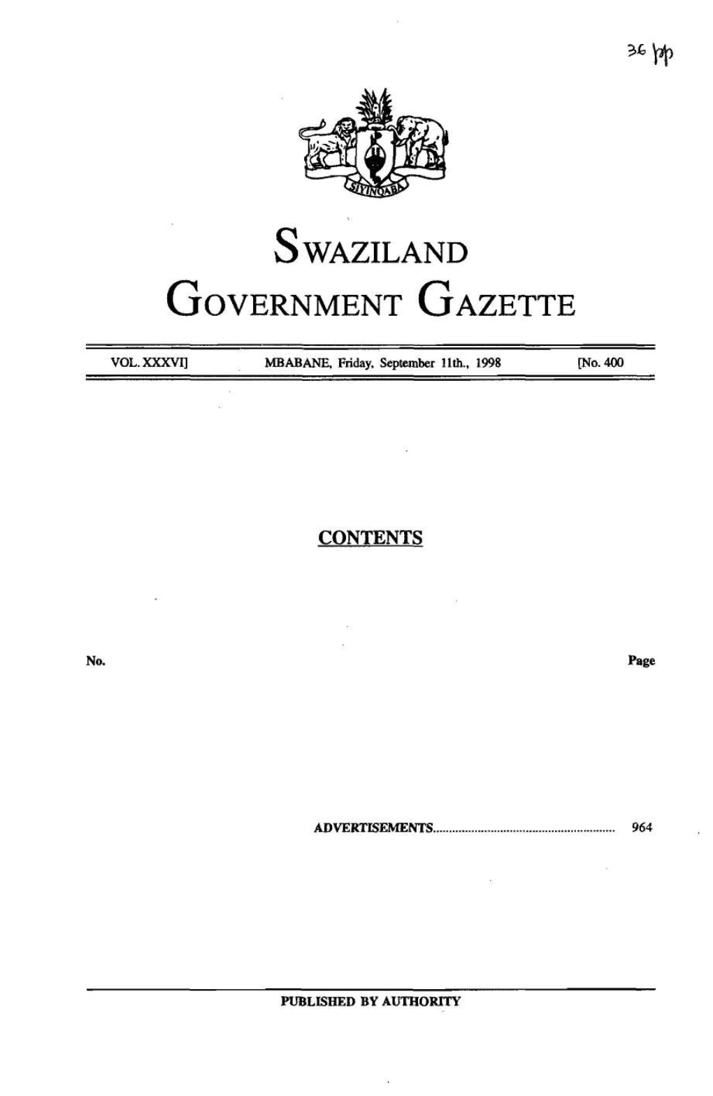 Government GAZETTE