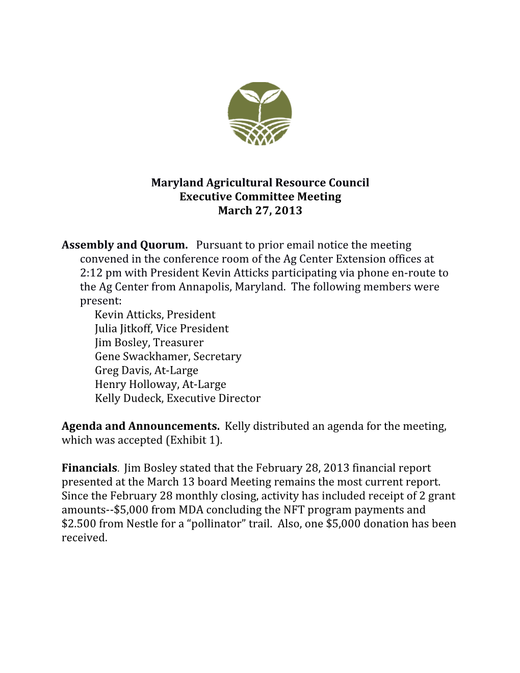 Maryland Agricultural Resource Council