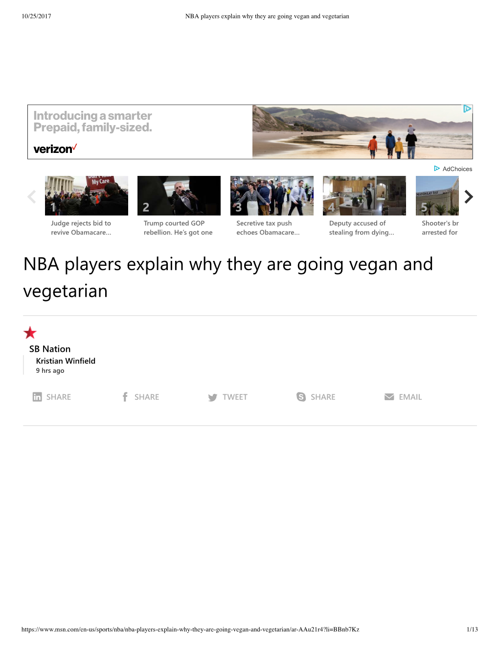 NBA Players Explain Why They Are Going Vegan and Vegetarian