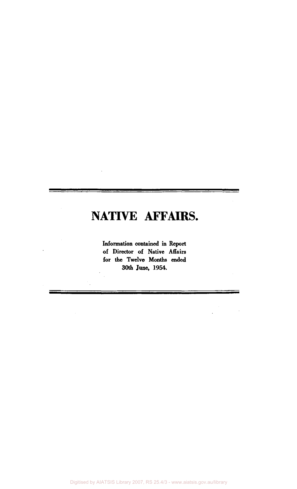 Native Affairs
