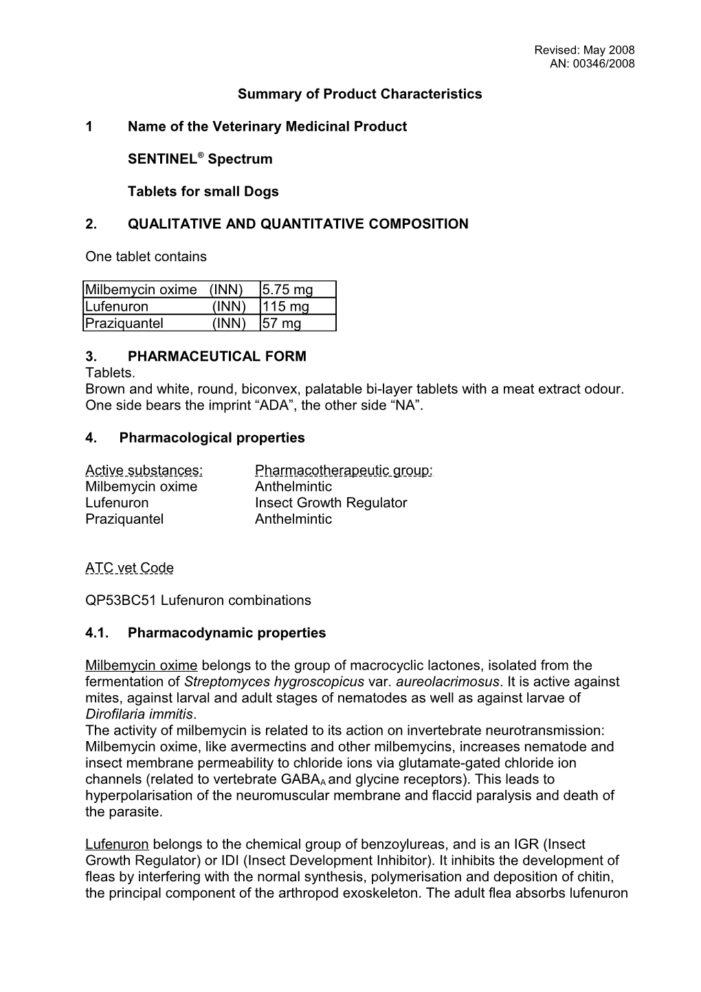 Summary of Product Characteristics s1