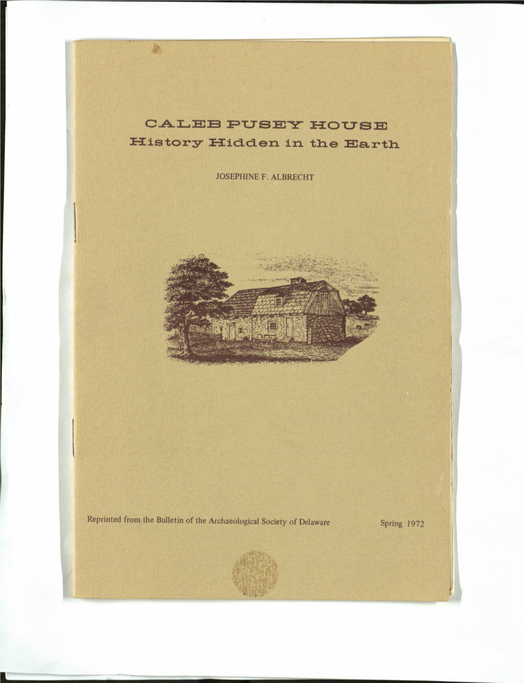 Caleb Pusey House Booklet C.1980