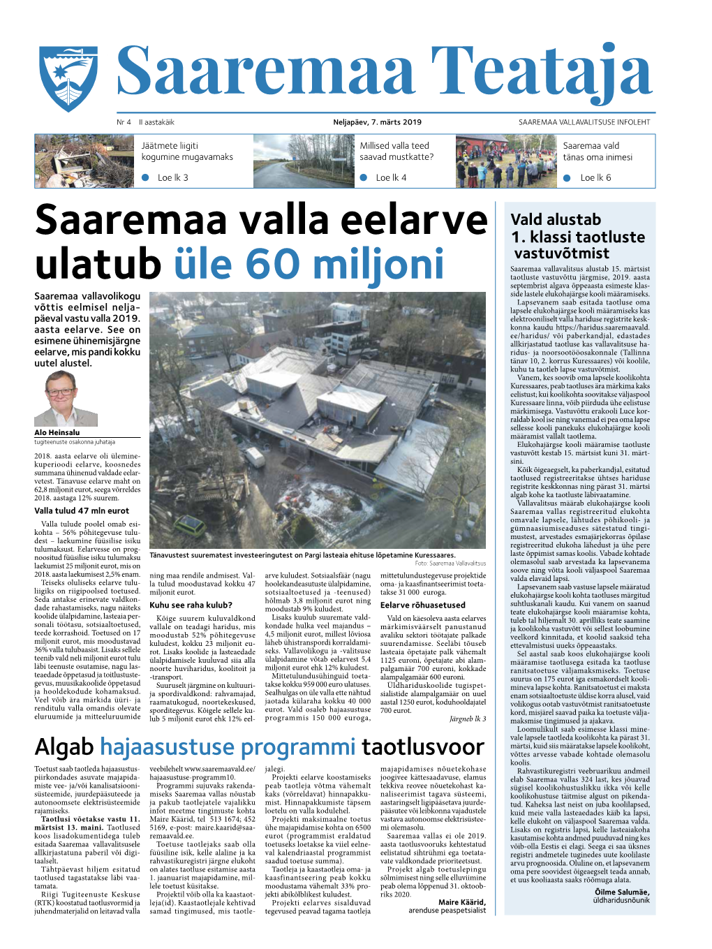 7. Märts 2019 SAAREMAA VALLAVALITSUSE INFOLEHT