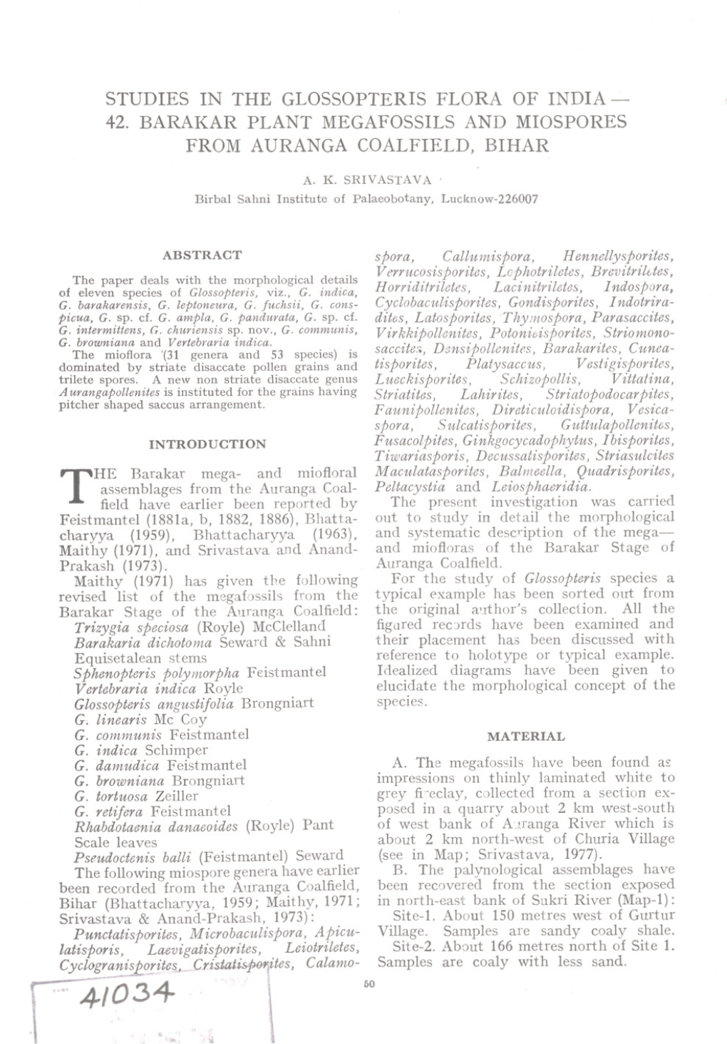 14-10.:34 Srivastava-Studies in Glossopteris Flora of India- 42 51