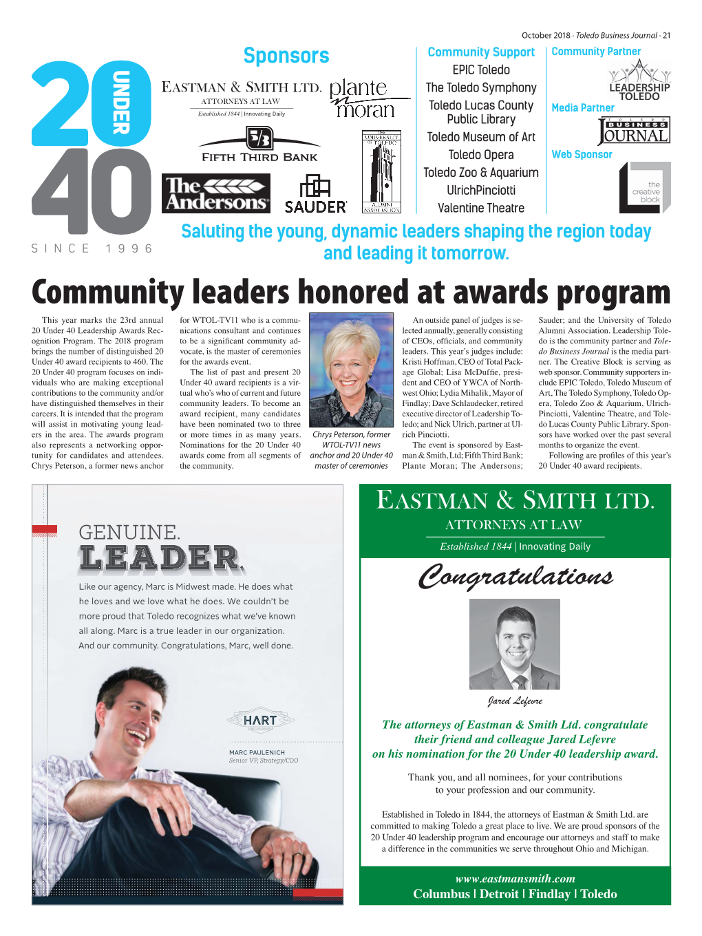 Community Leaders Honored at Awards Program