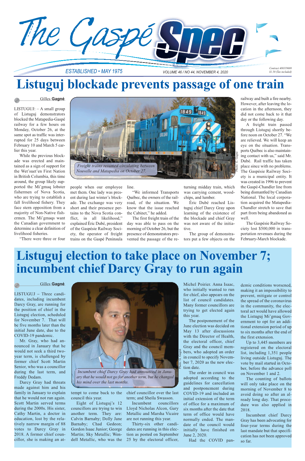 Listuguj Blockade Prevents Passage of One Train