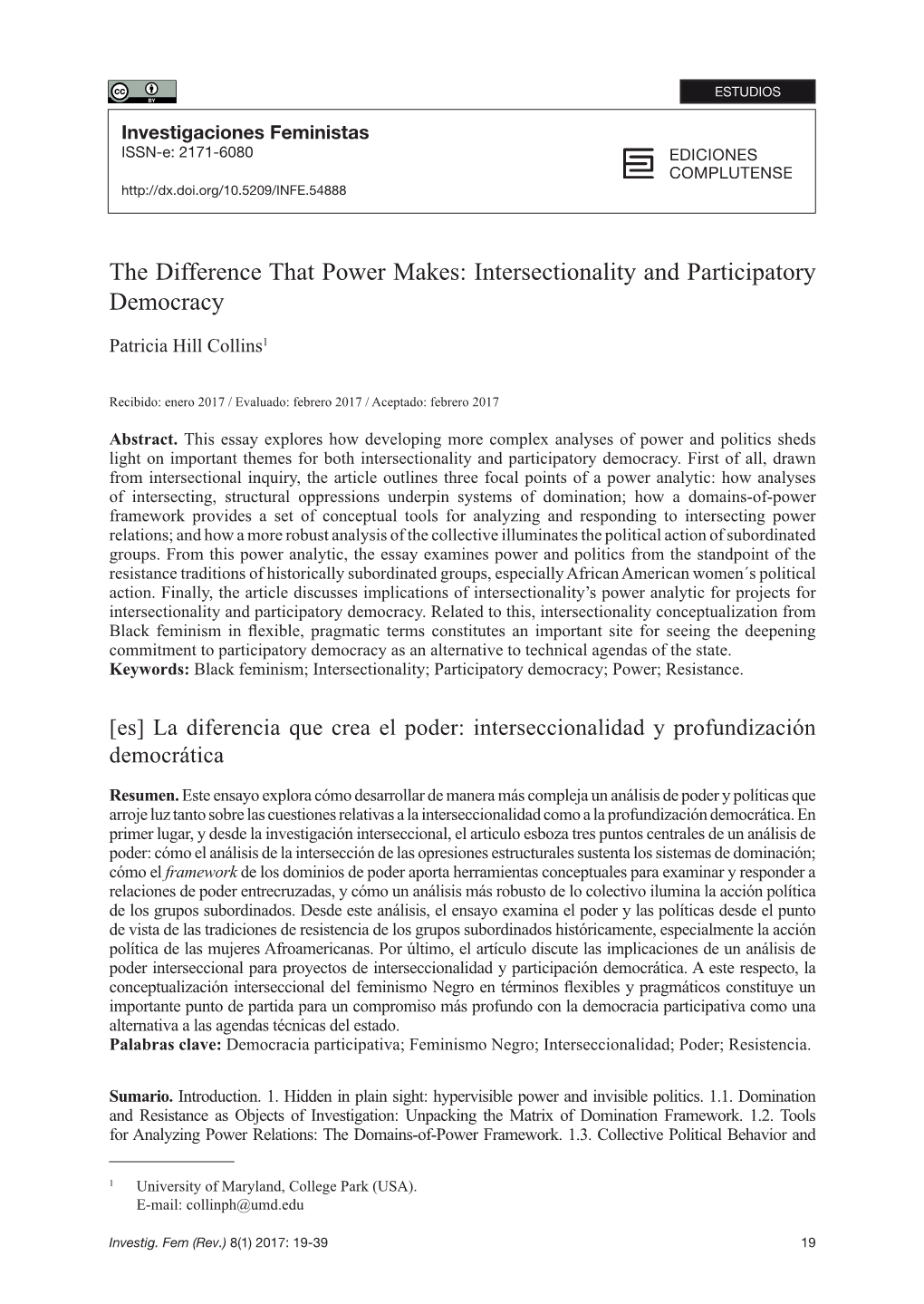 The Difference That Power Makes: Intersectionality and Participatory Democracy