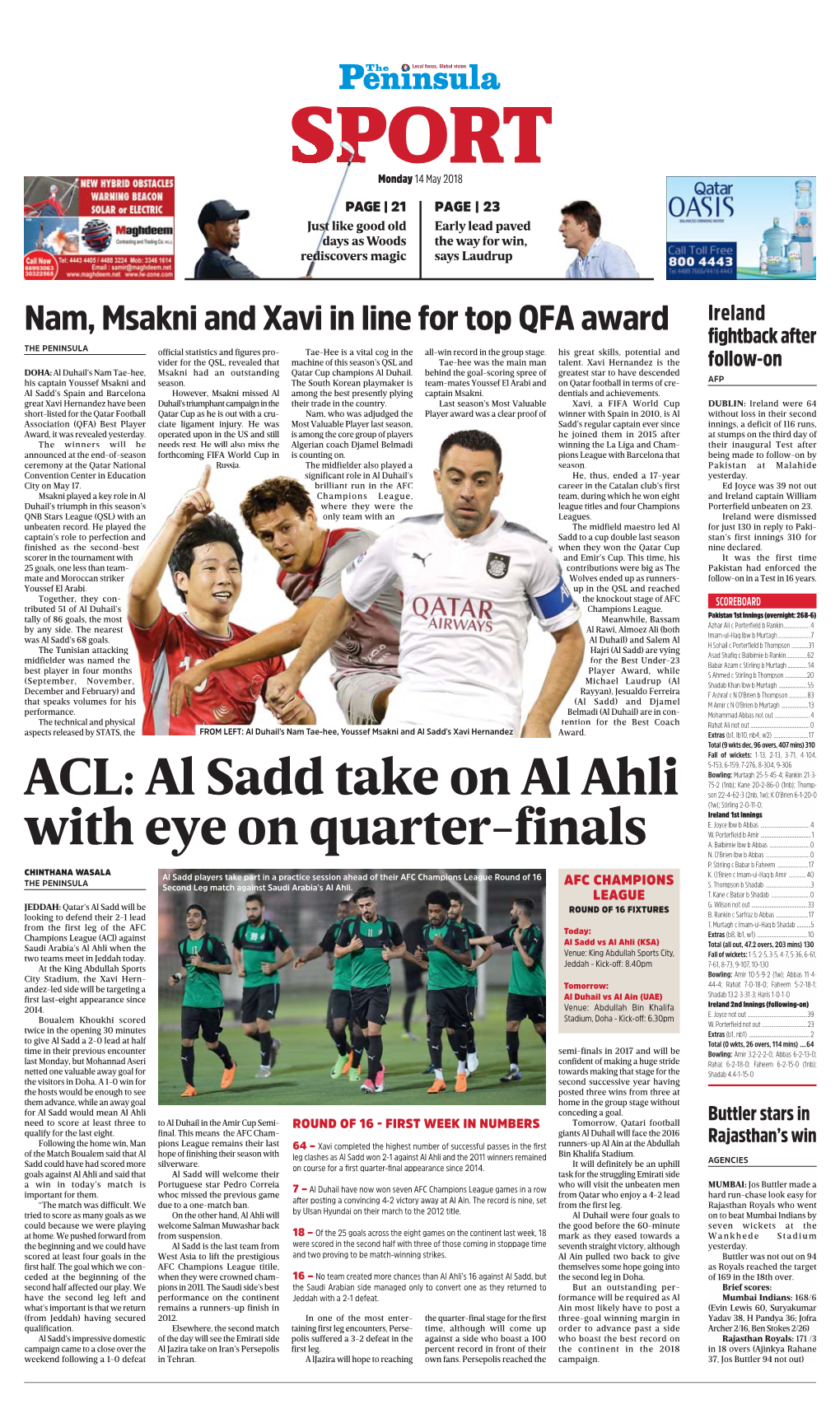 Al Sadd Take on Al Ahli with Eye on Quarter-Finals