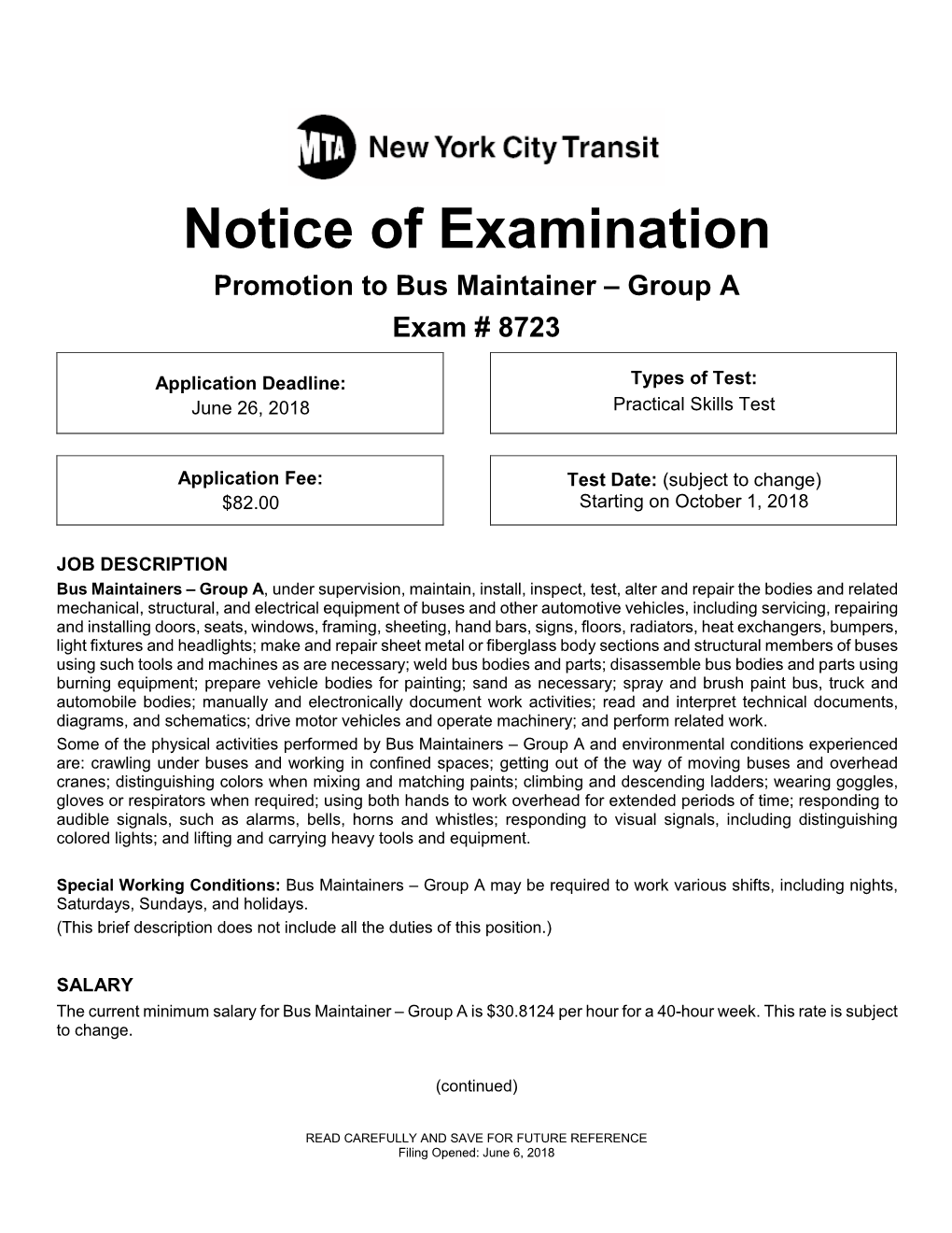 Group a Exam # 8723