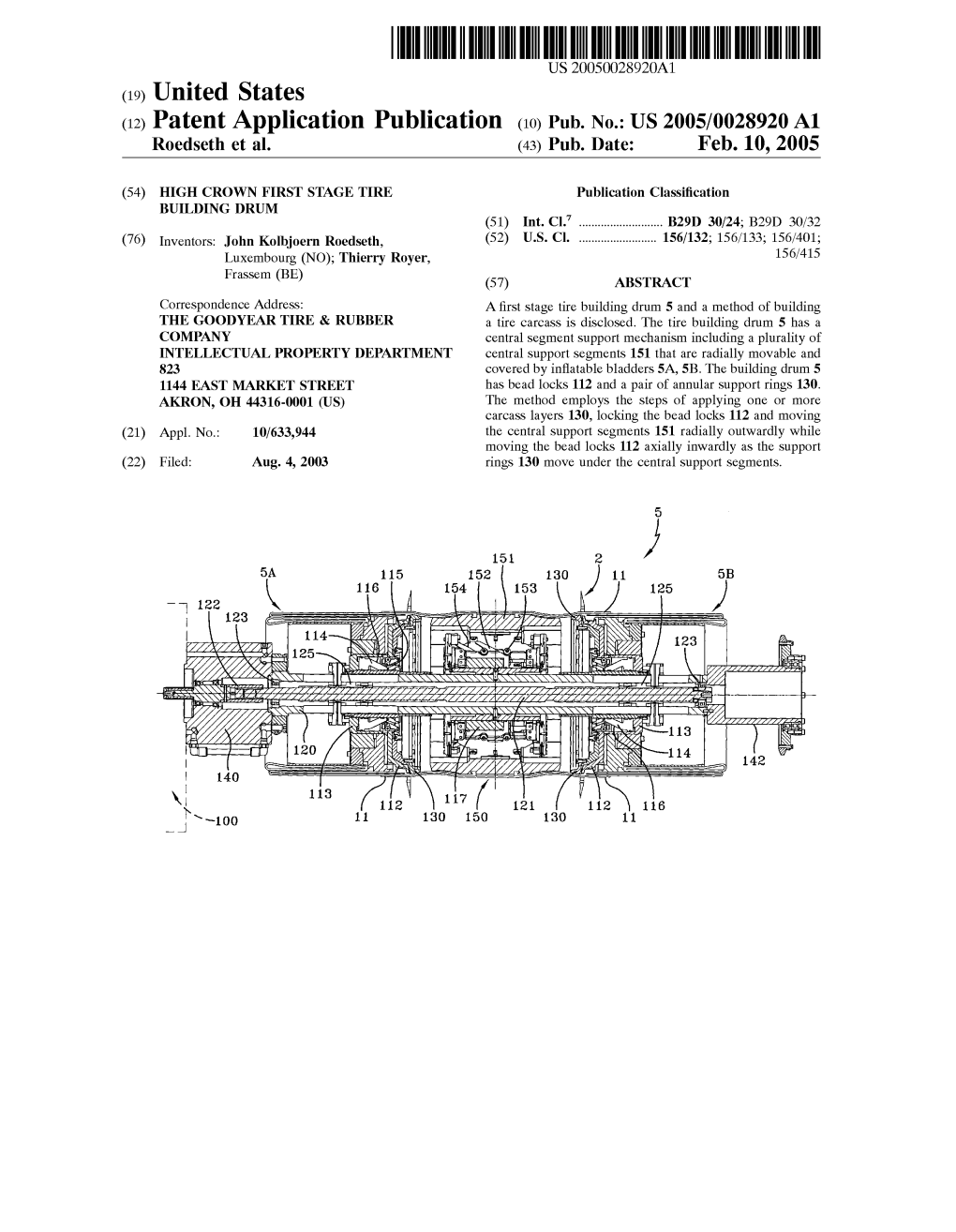 Pub. No.: US 2005/0028920 A1 Roedseth Et Al