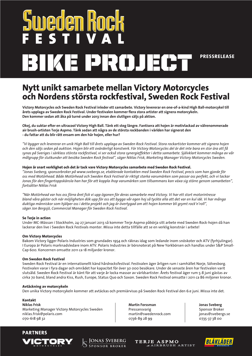 Bike Project Pressrelease