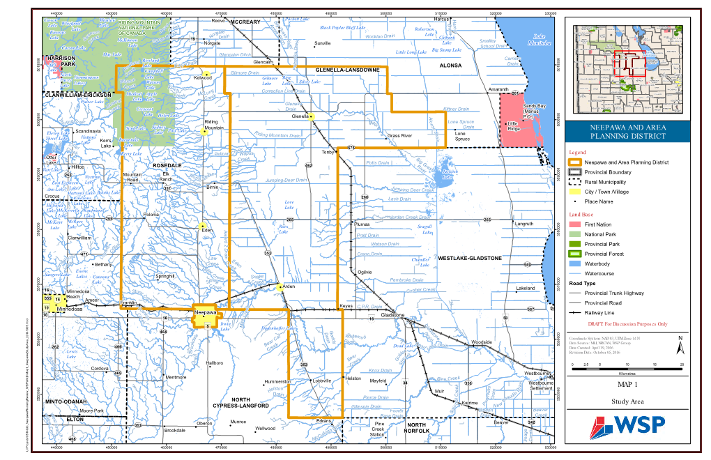 Map 1 Neepawa and Area Planning District