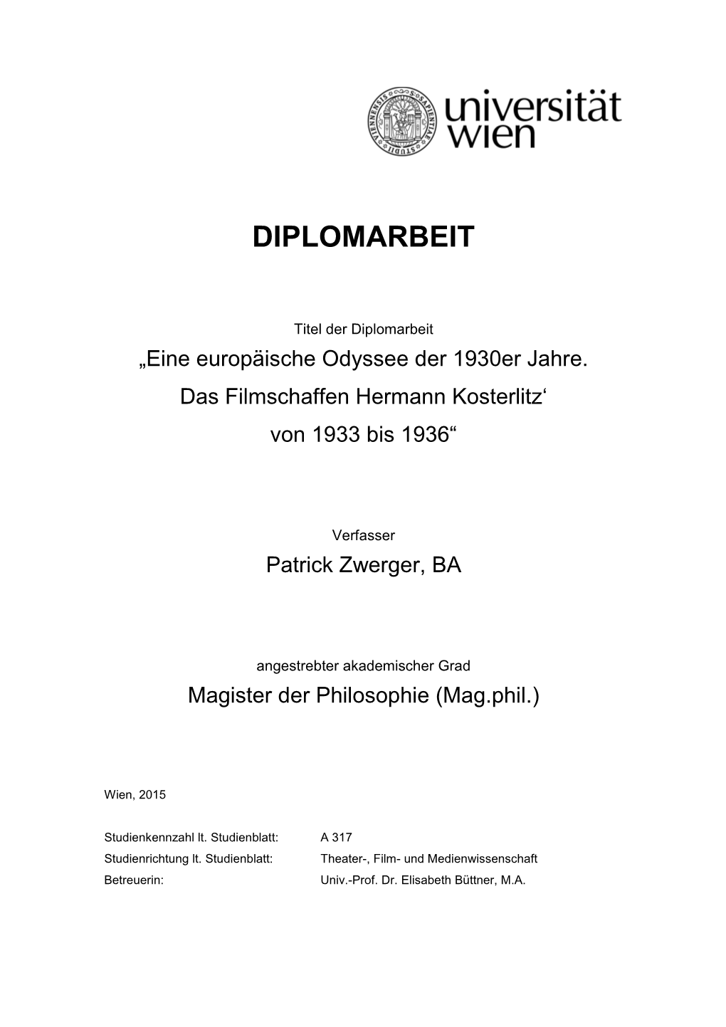 Diplomarbeit Patrick Zwerger FERTIG