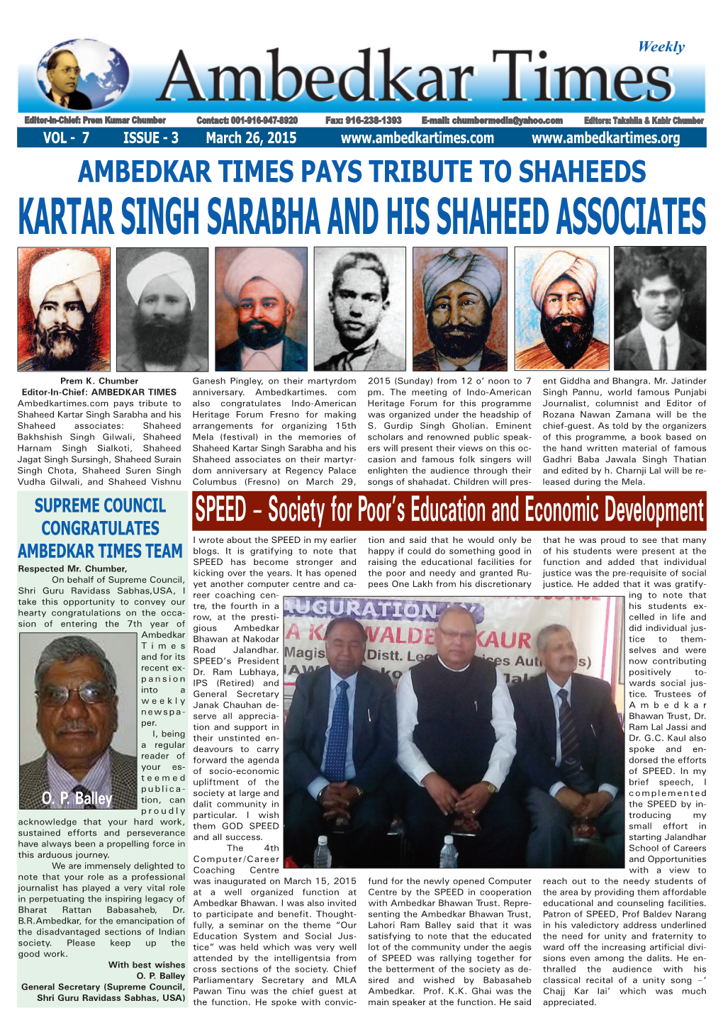 Kartar Singh Sarabha and His Shaheed Associates