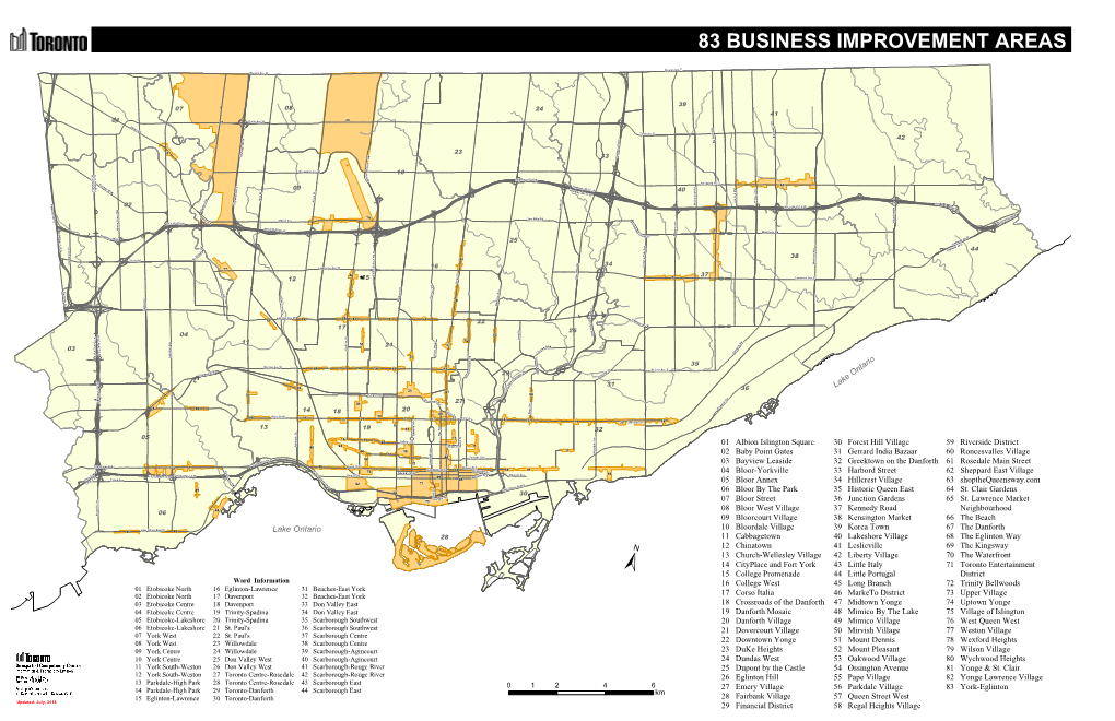 83 Business Improvement Areas