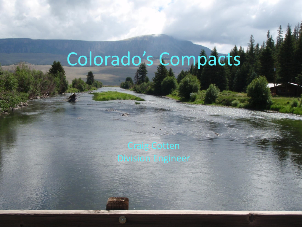 Colorado's Interstate Compacts