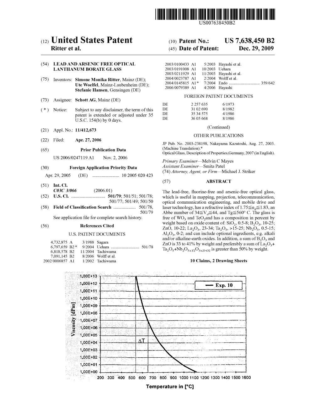 (12) Ulllted States Patent (10) Patent N0.: US 7,638,450 B2 Ritter Et A]